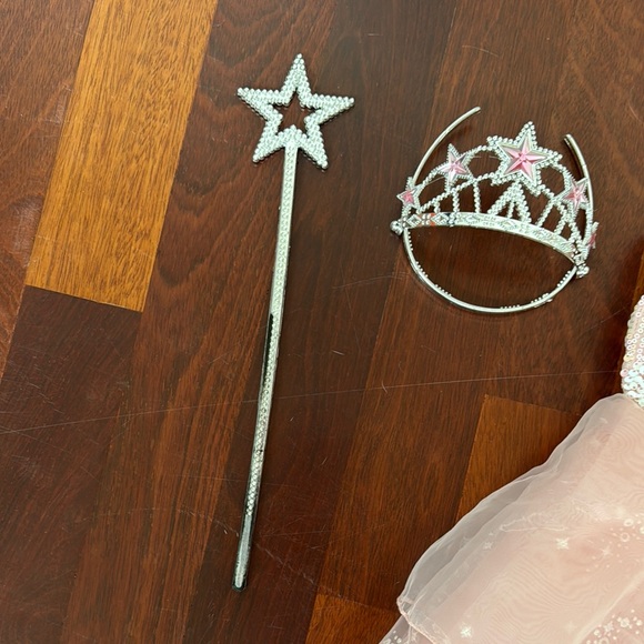 Wicked Glinda Costume- Pink Princess Dress with Accessories - Picture 3 of 16